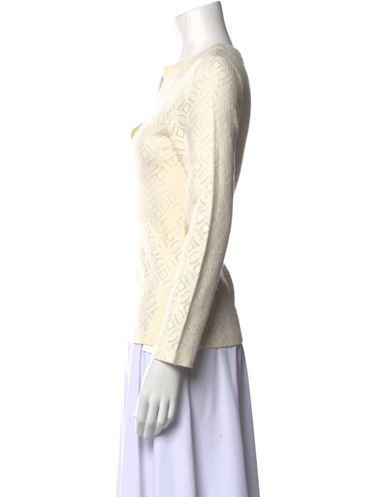 A.P.C. Lace Pattern V-Neck Top