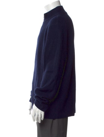 A.P.C. Virgin Wool Mock Neck Polo Sweater