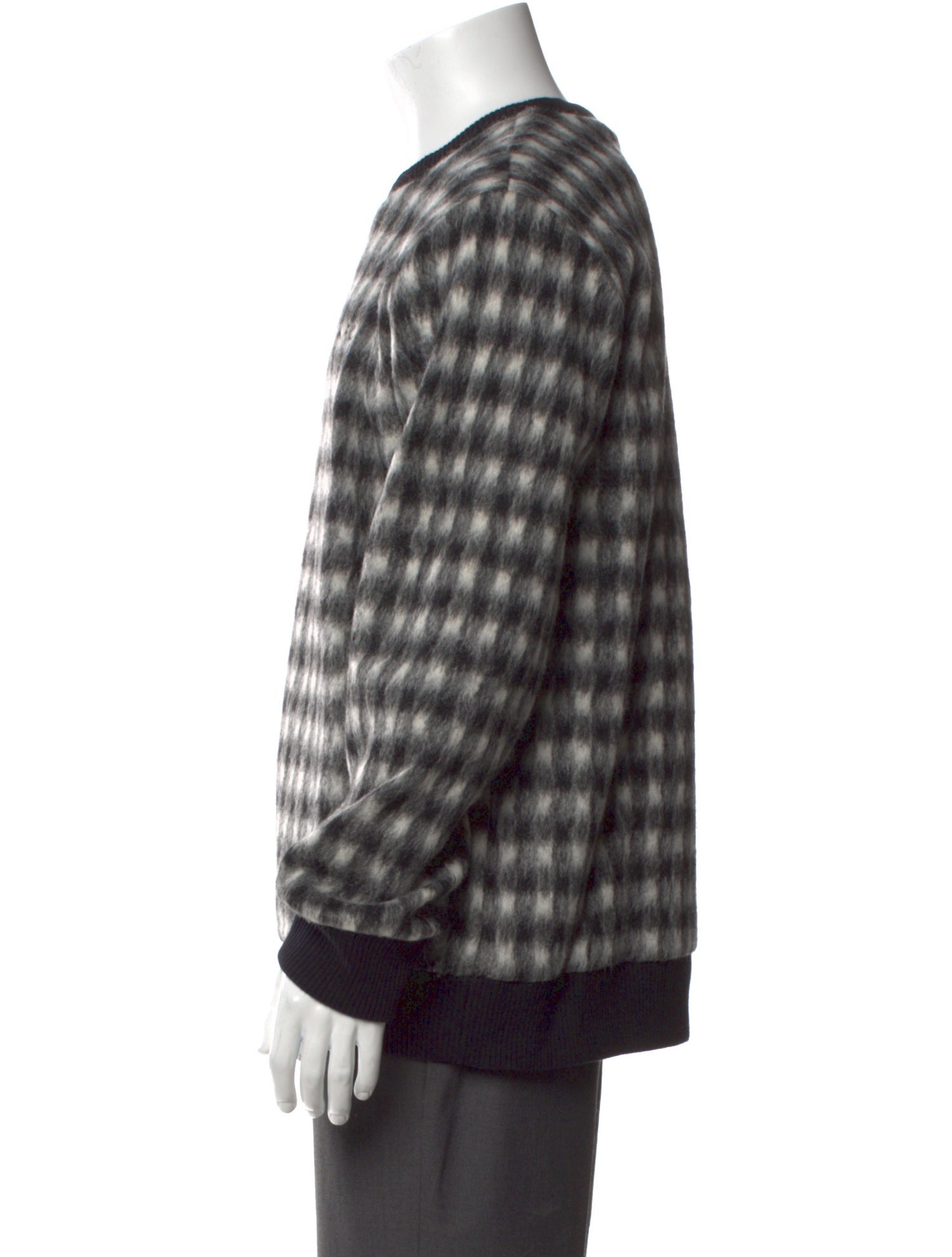 A.P.C. Plaid Print Crew Neck Pullover