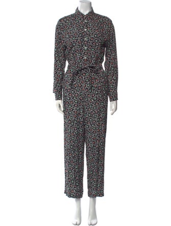 A.P.C. Printed Mock Neck Jumpsuit
