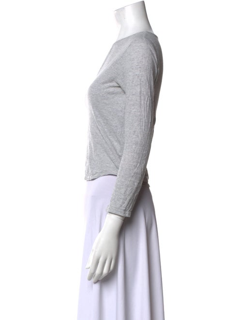 A.P.C. Bateau Neckline Three-Quarter Sleeve Crop Top