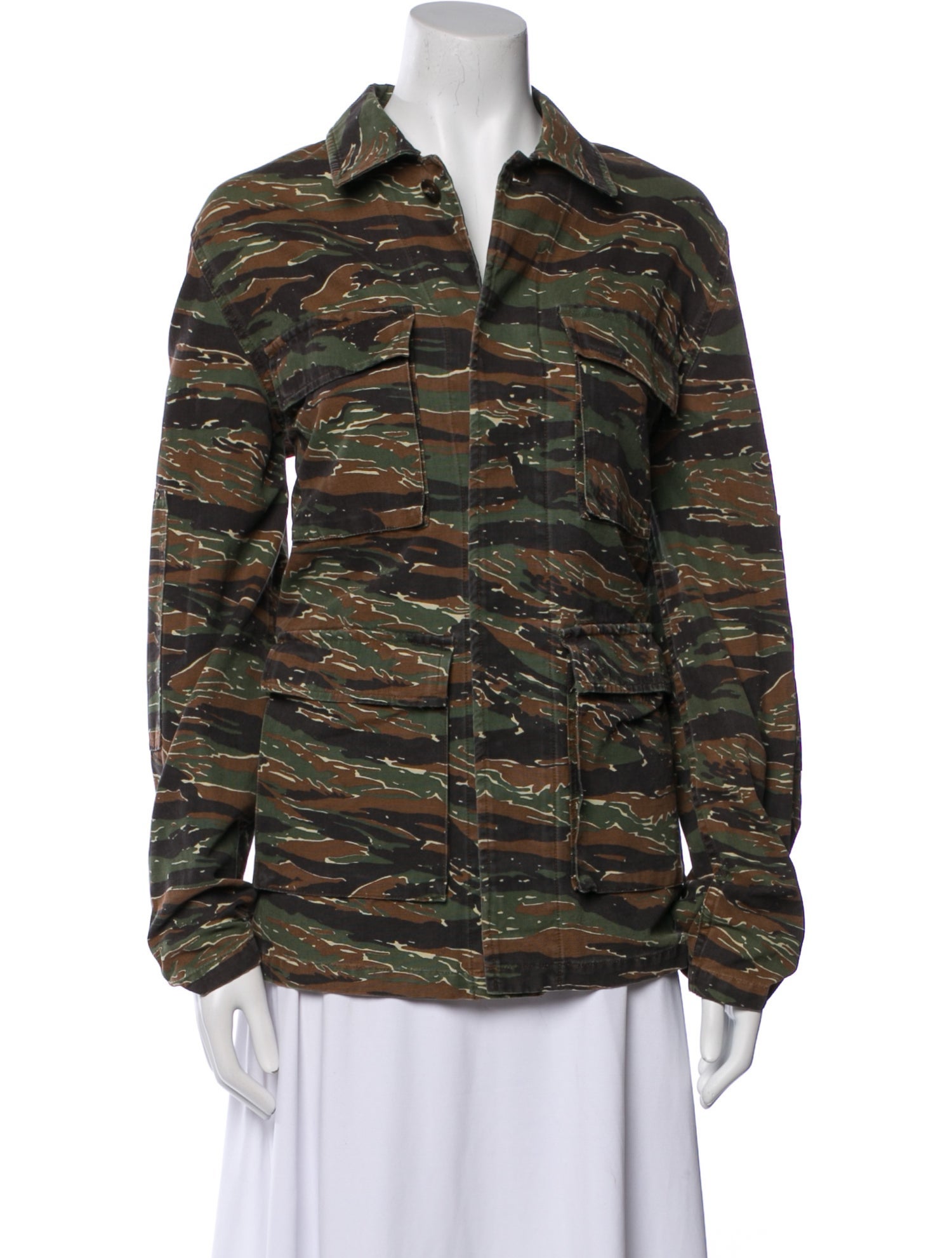 A.P.C. Camouflage Print Utility Jacket
