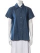 A.P.C. Short Sleeve Button-Up Top