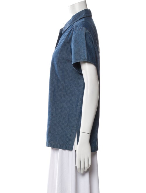 A.P.C. Short Sleeve Button-Up Top