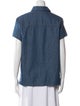 A.P.C. Short Sleeve Button-Up Top