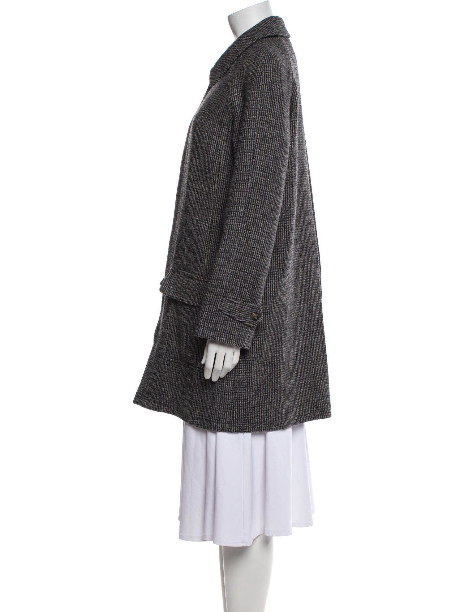 A.P.C. Wool Tweed Pattern Peacoat