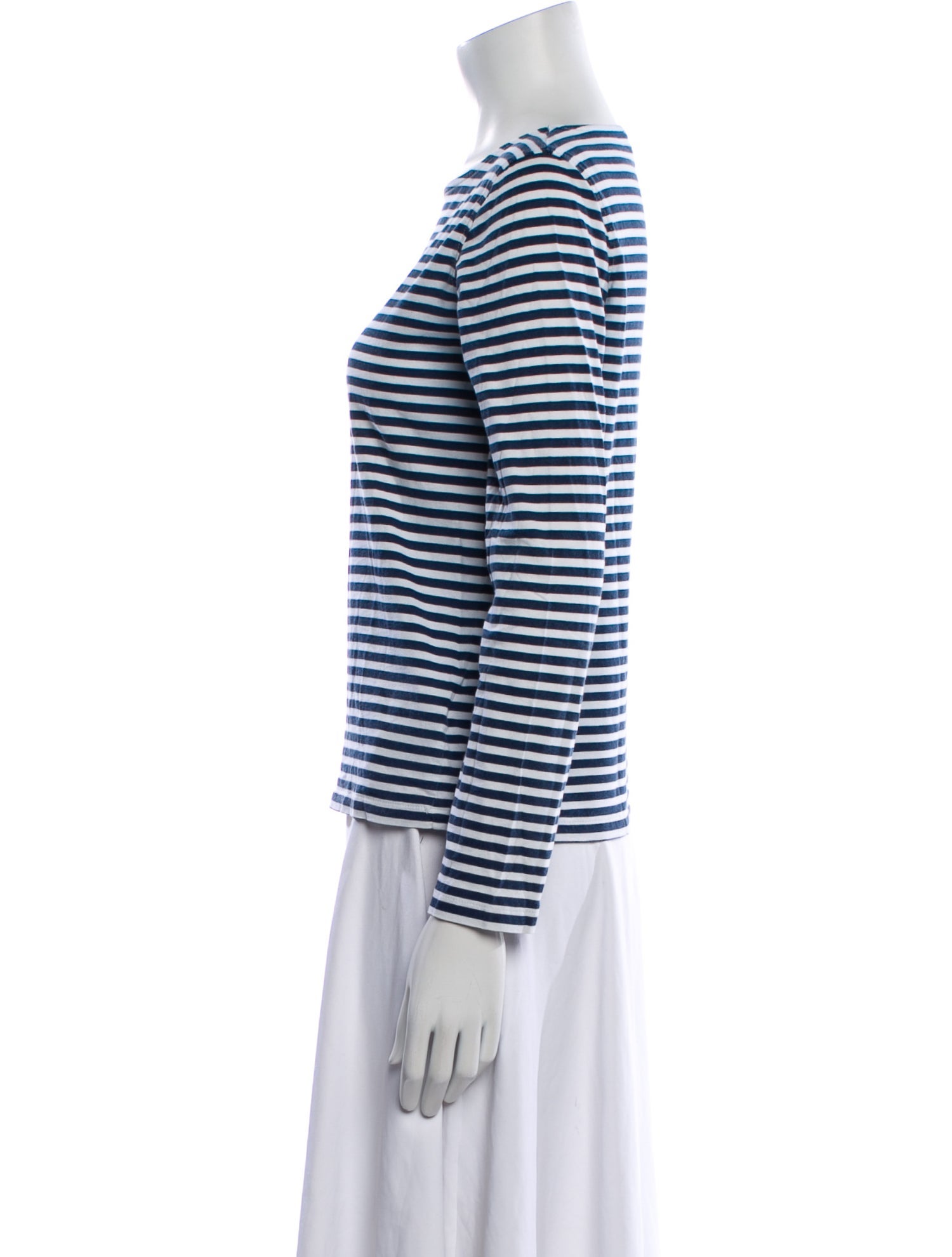 A.P.C. Striped Bateau Neckline Top