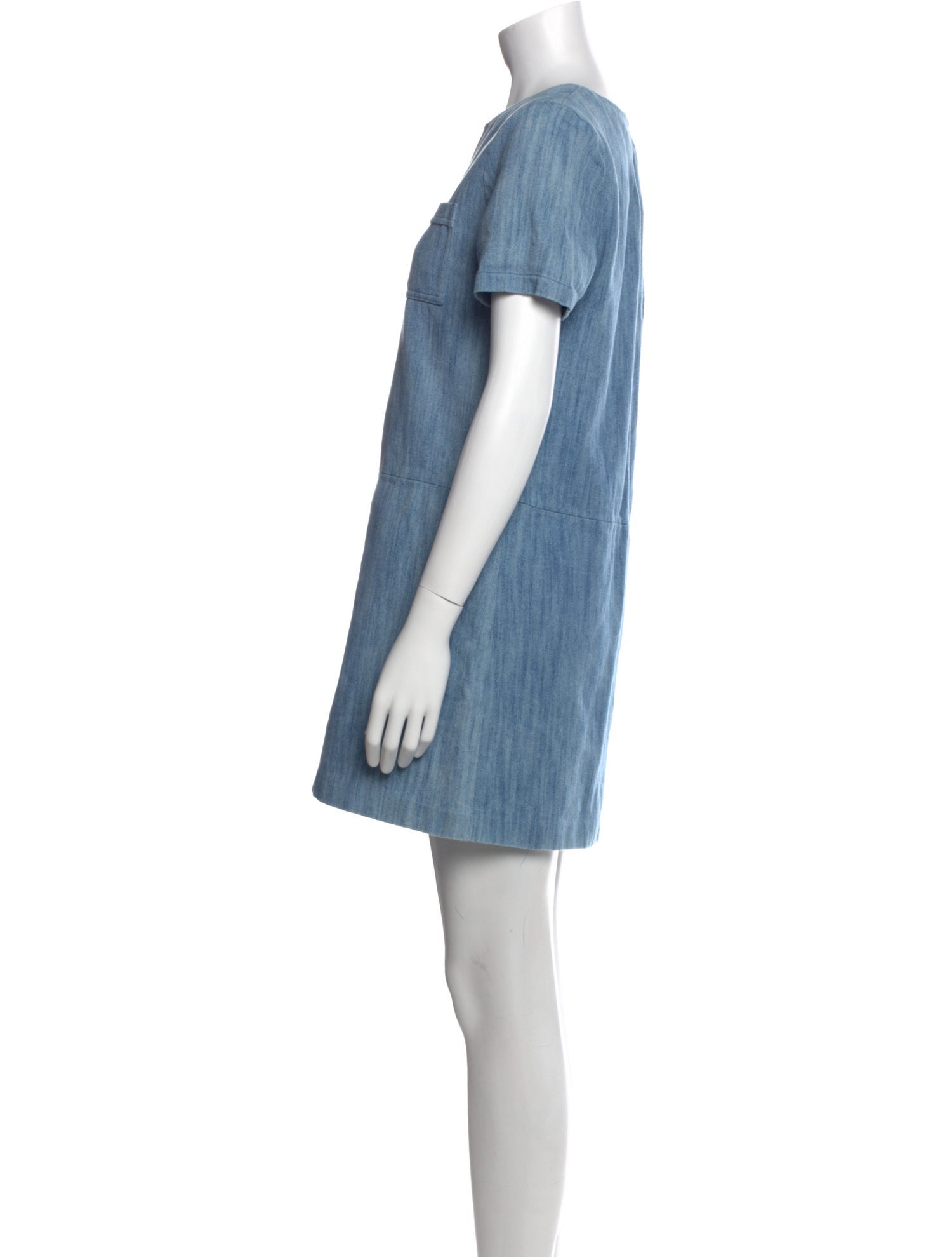 A.P.C. V-Neck Mini Dress