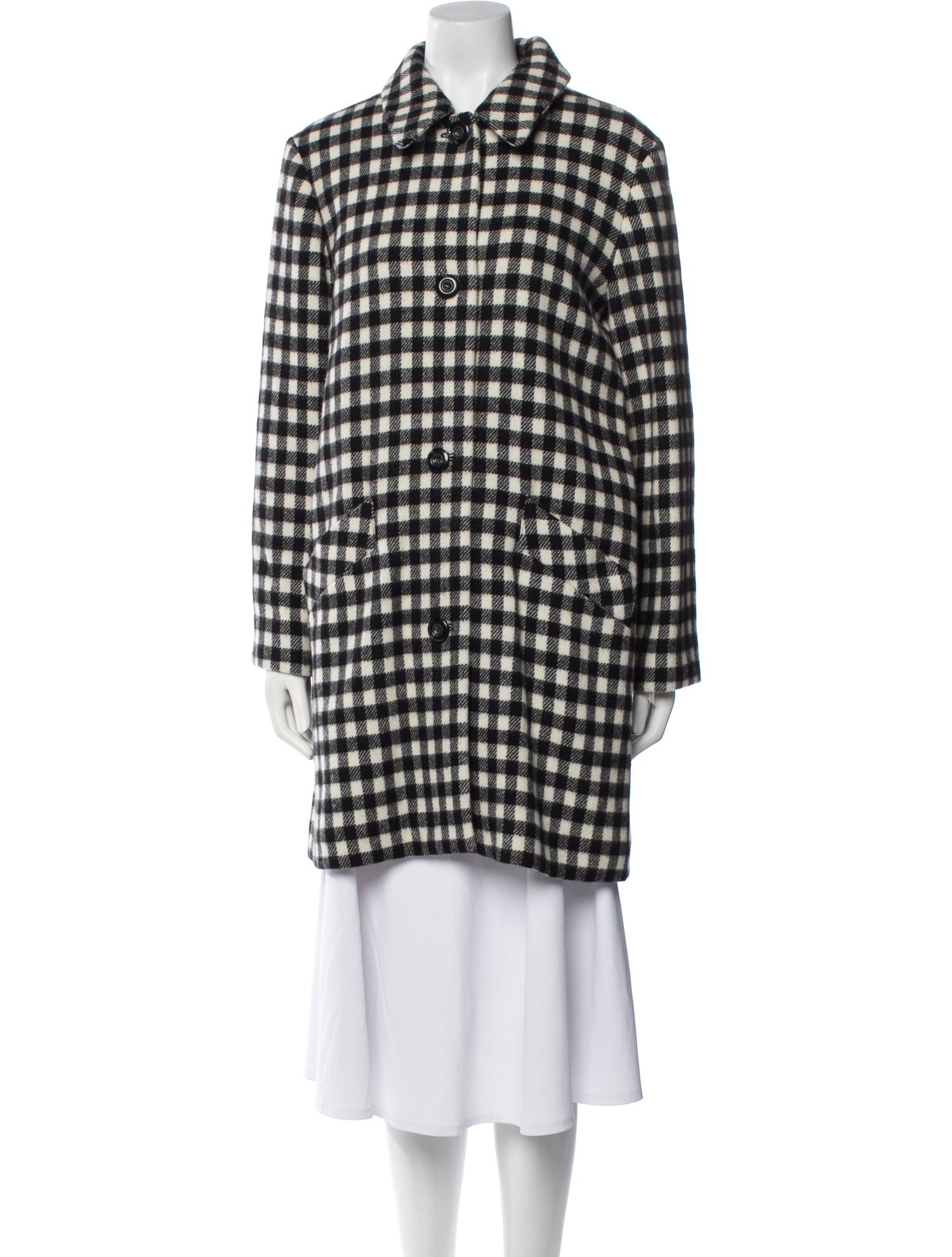 A.P.C. Wool Plaid Print Coat