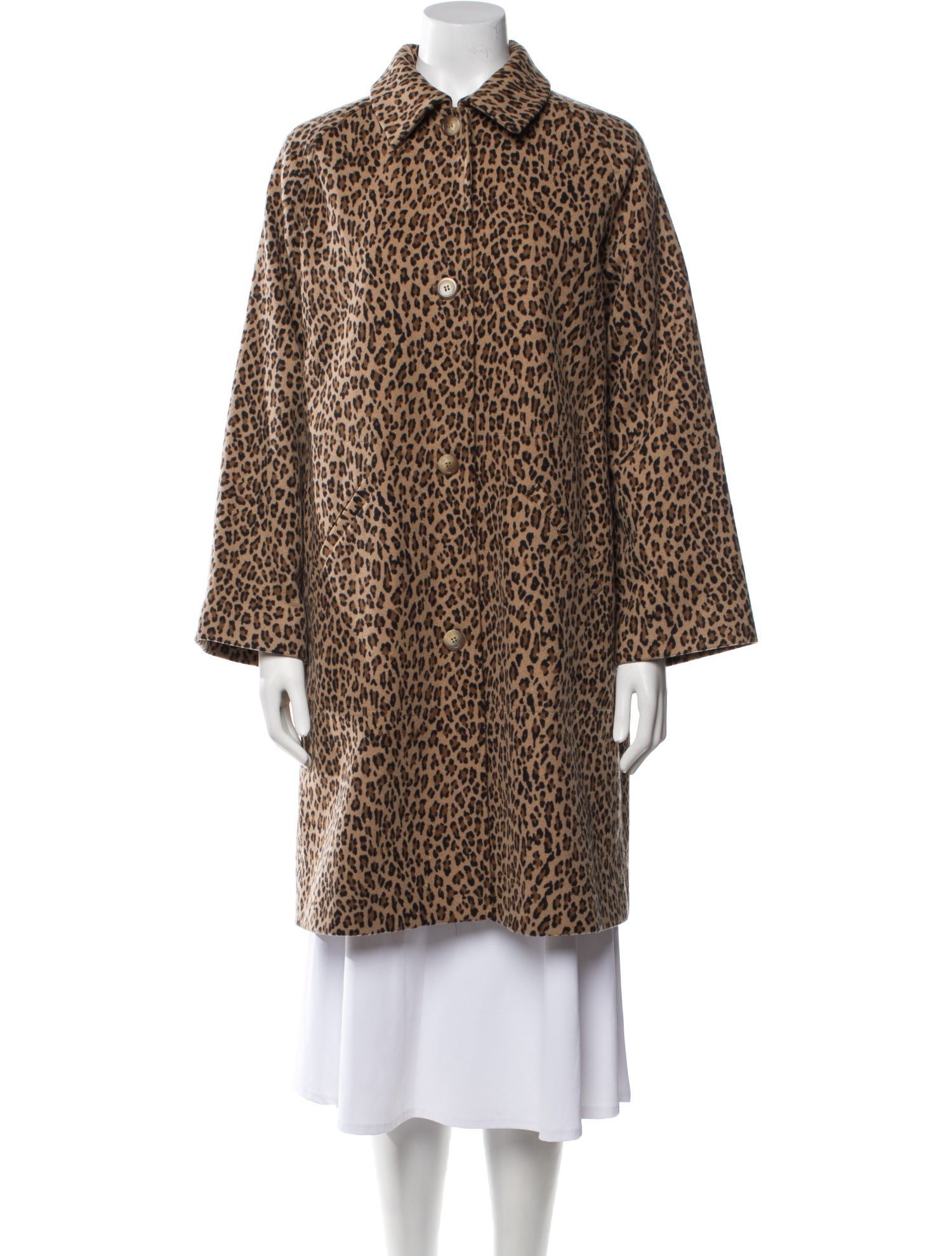 A.P.C. Wool Animal Print Coat