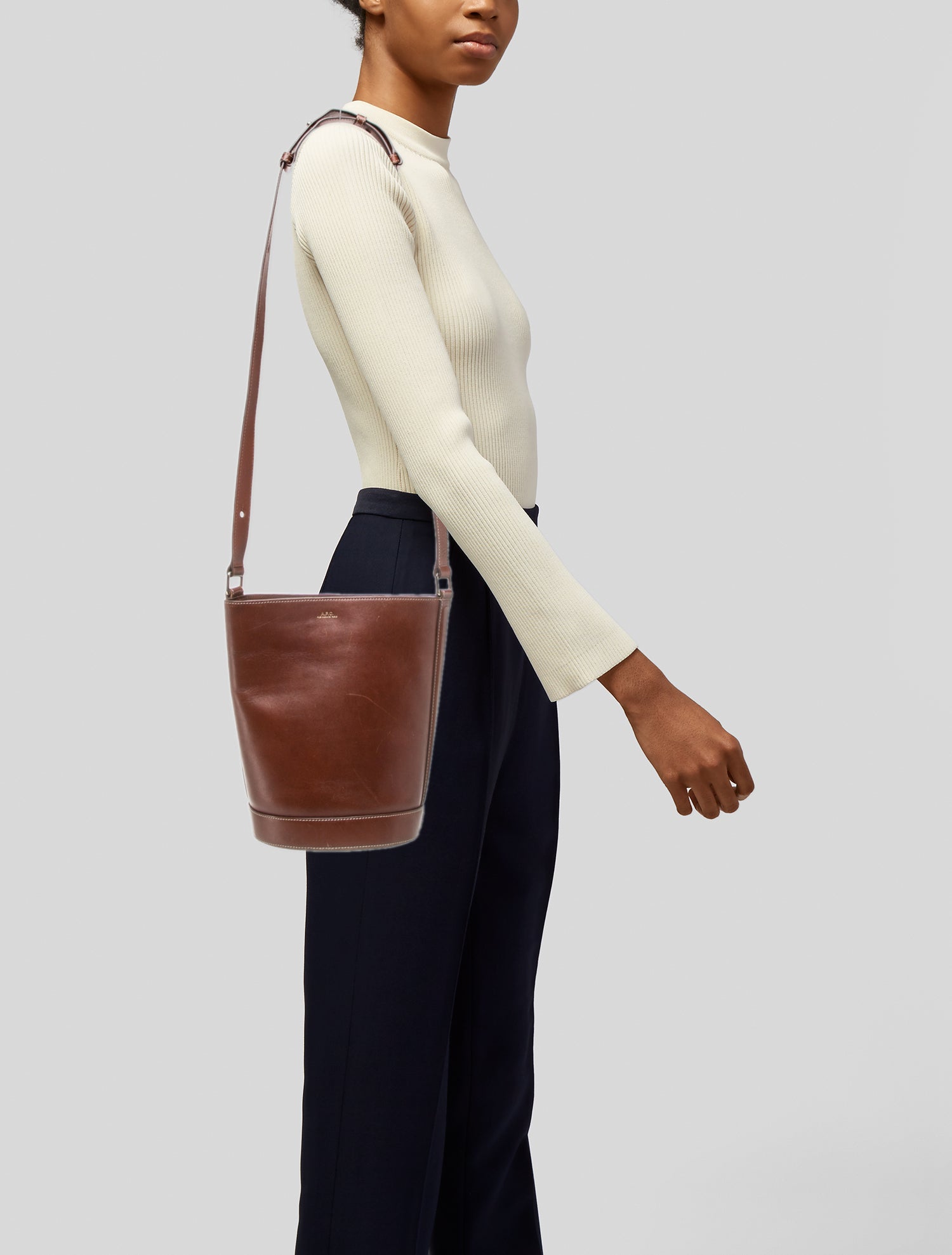 A.P.C. Leather Bucket Bag