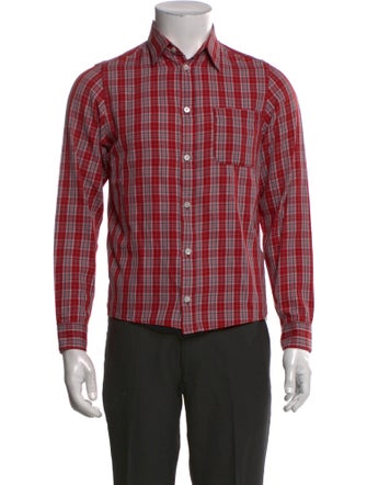 A.P.C. Plaid Print Long Sleeve Dress Shirt