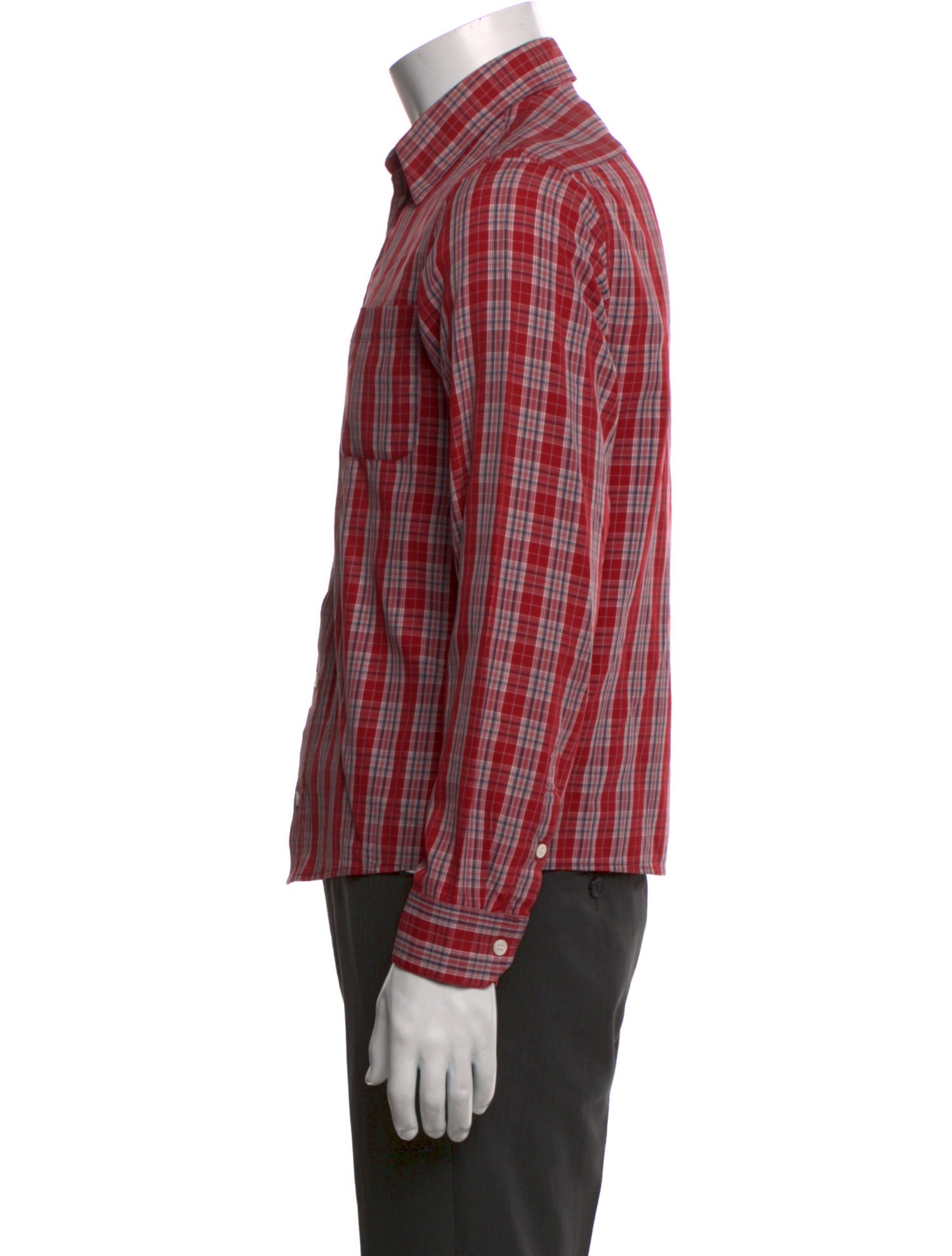 A.P.C. Plaid Print Long Sleeve Dress Shirt