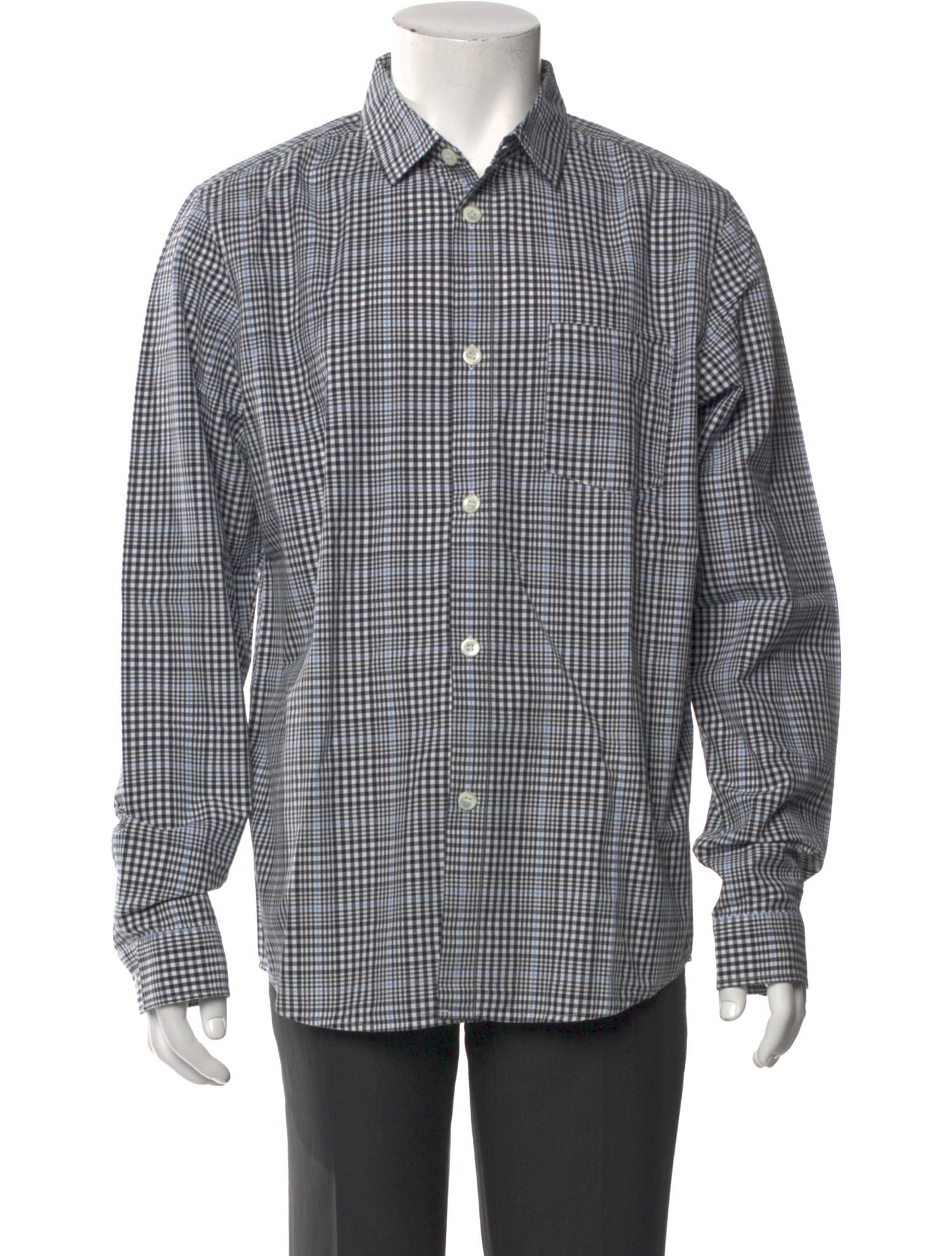 A.P.C. Plaid Print Long Sleeve Dress Shirt