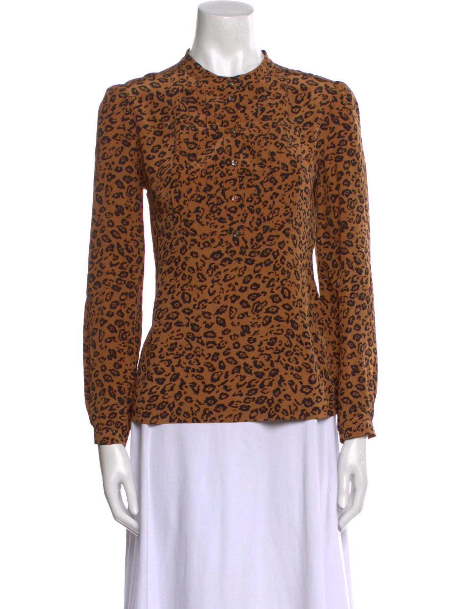 A.P.C. Silk Animal Print Top