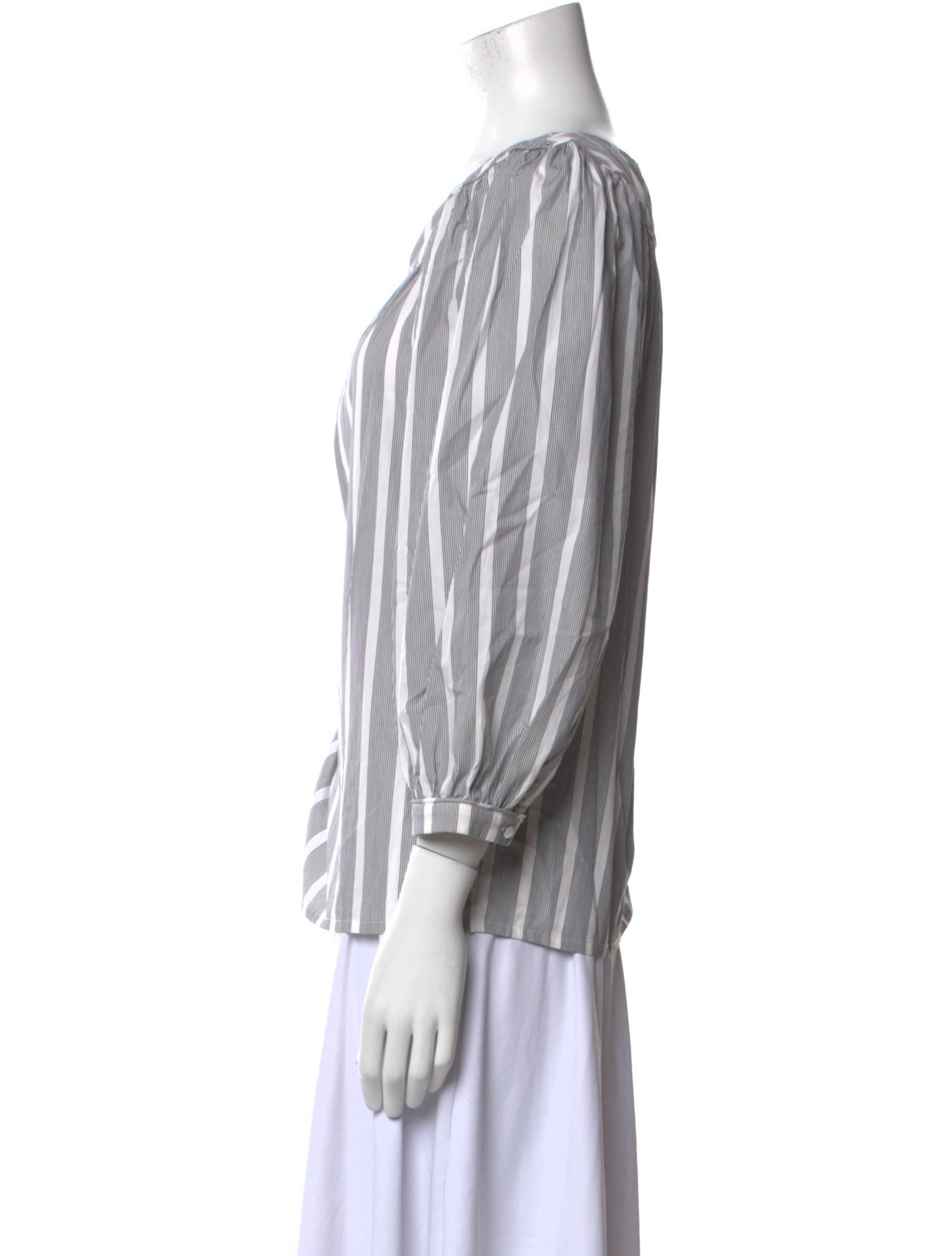 A.P.C. Striped Bateau Neckline Blouse w/ Tags