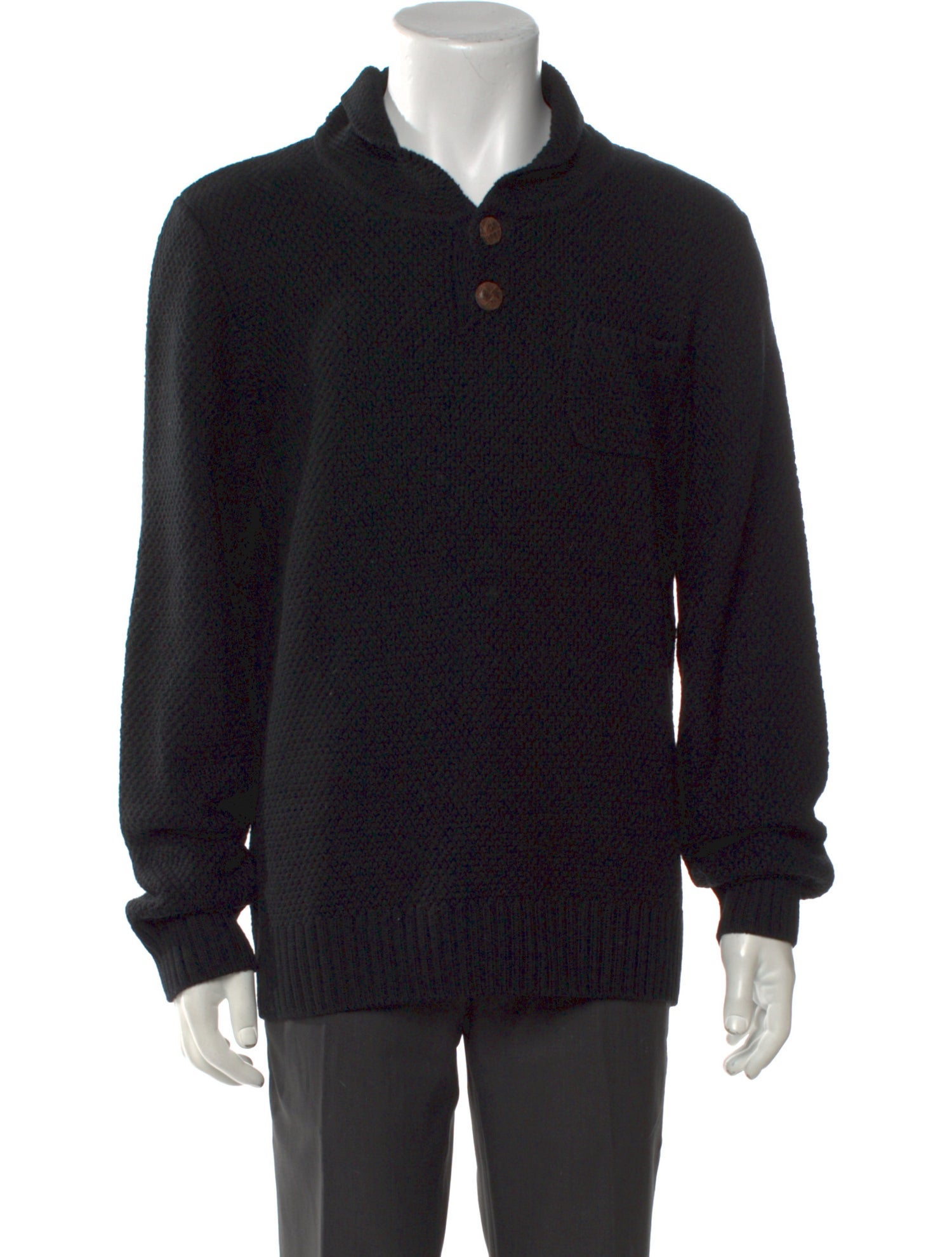 A.P.C. Merino Wool Mock Neck Sweatshirt
