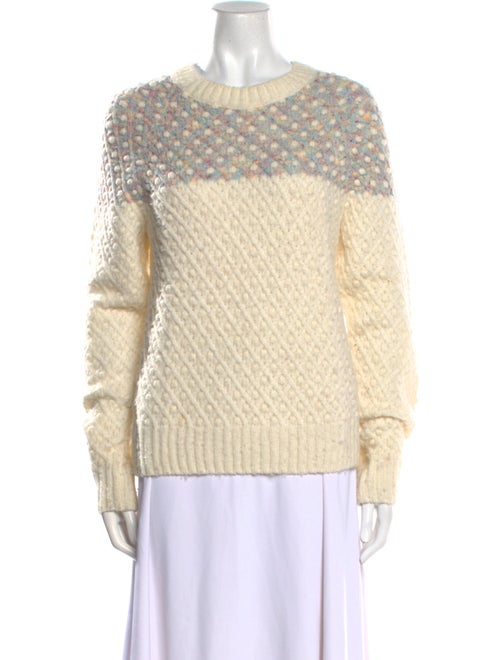 A.P.C. Colorblock Pattern Crew Neck Sweater