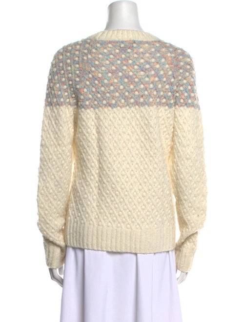 A.P.C. Colorblock Pattern Crew Neck Sweater