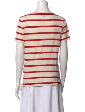 A.P.C. Striped Scoop Neck T-Shirt