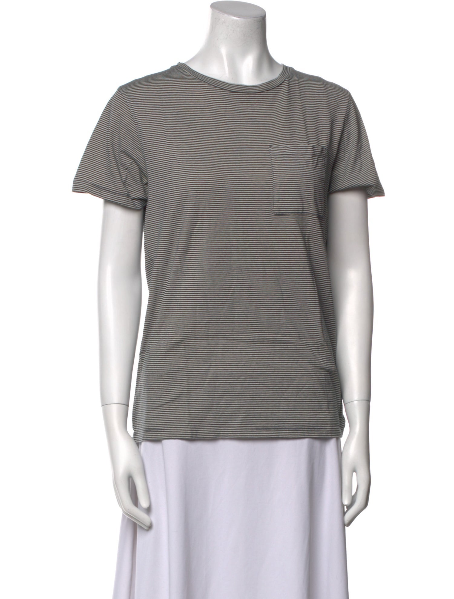 A.P.C. Striped Scoop Neck T-Shirt