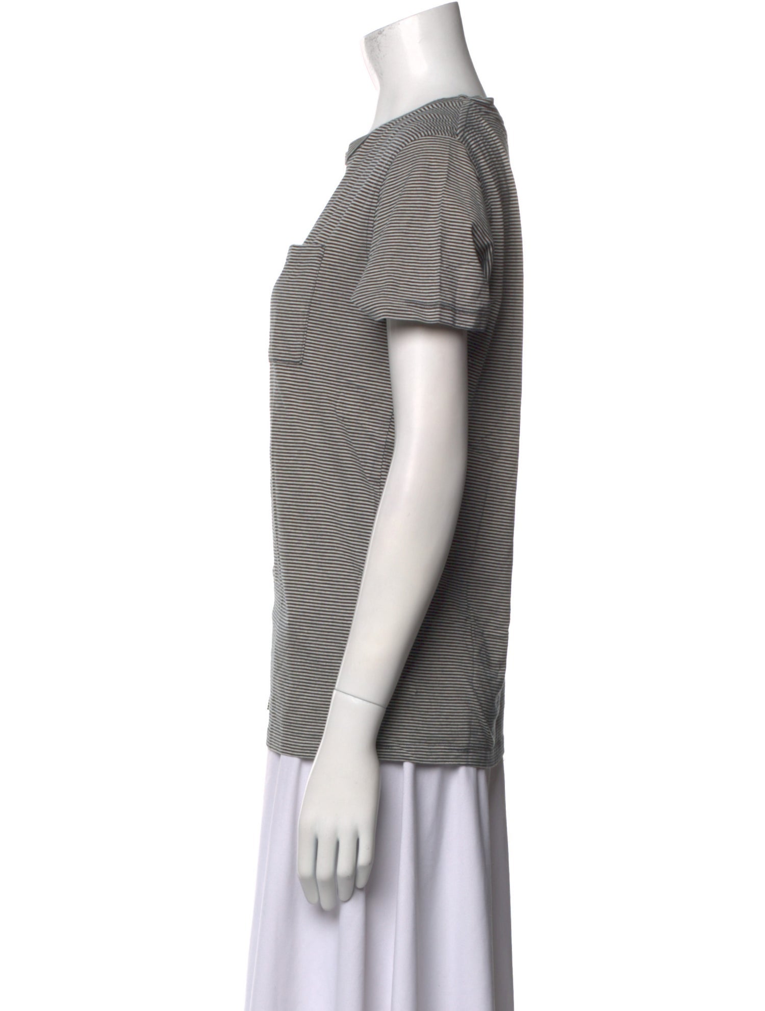 A.P.C. Striped Scoop Neck T-Shirt