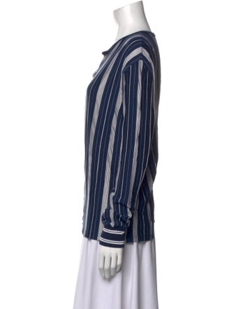 A.P.C. Striped Crew Neck Blouse