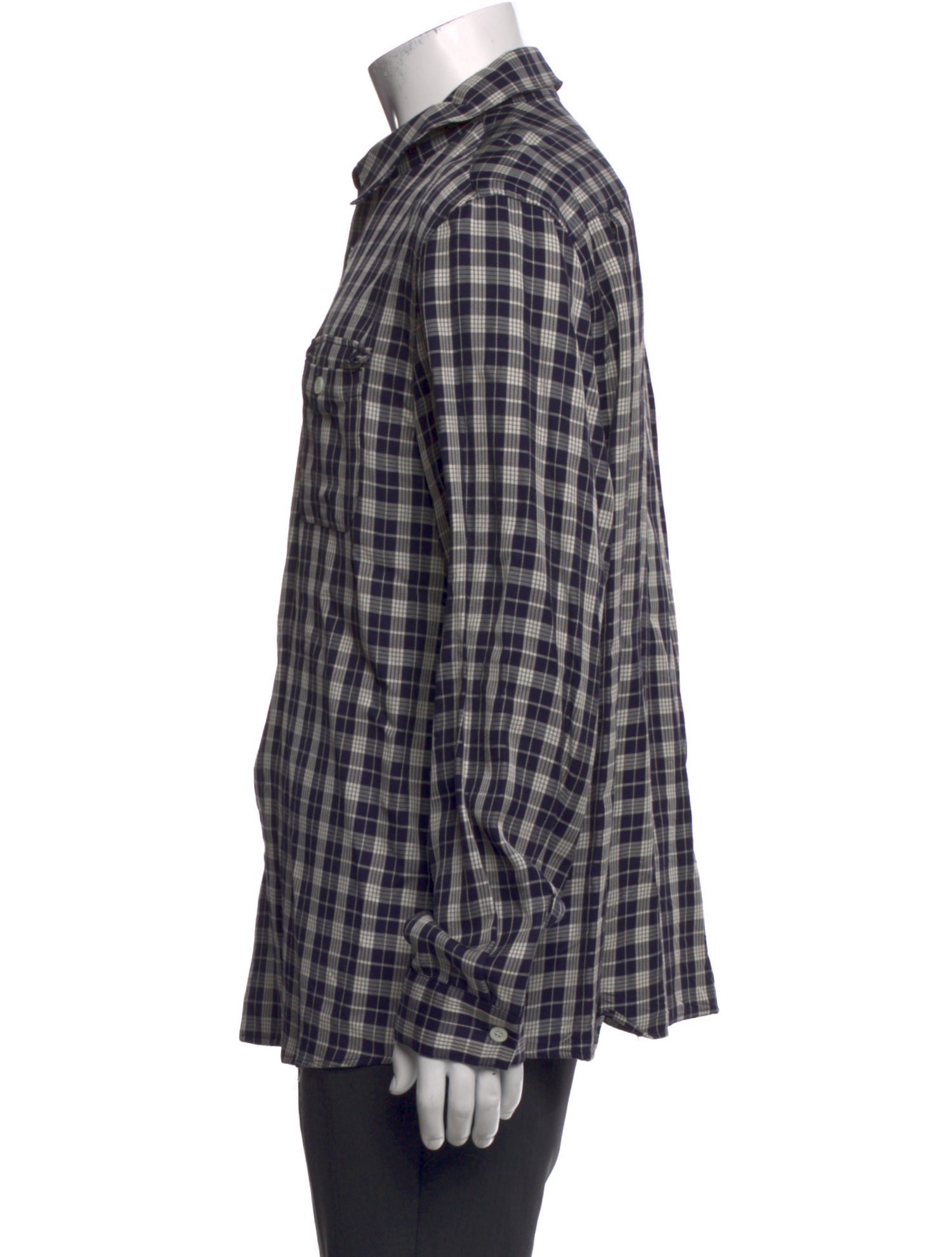 A.P.C. Plaid Print Long Sleeve Shirt