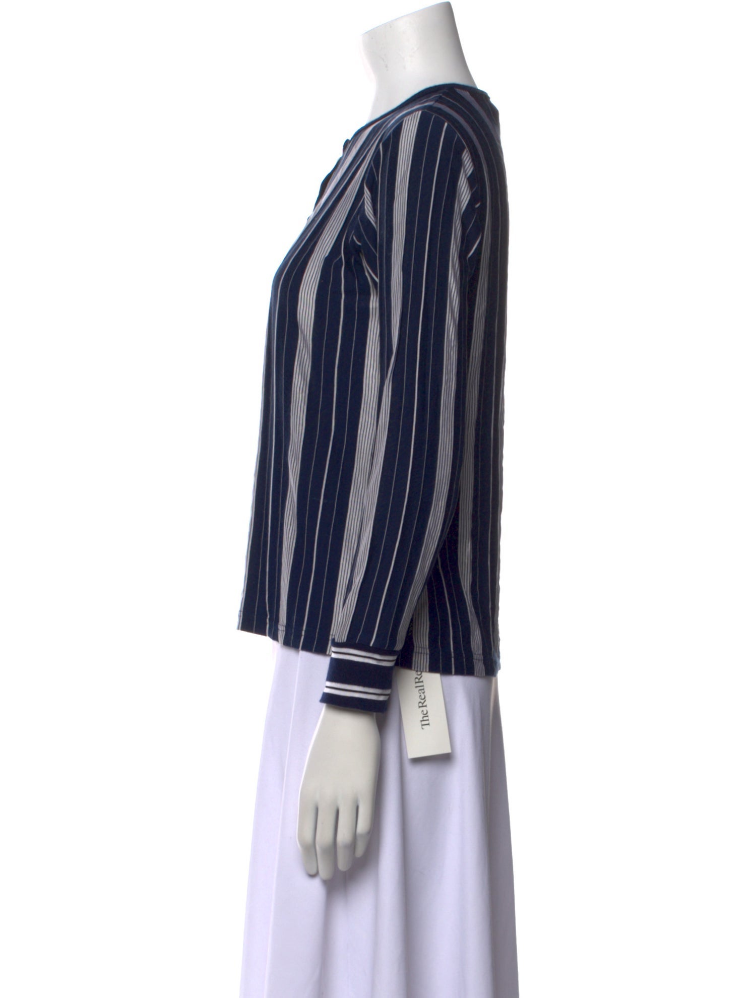 A.P.C. Striped Crew Neck Blouse