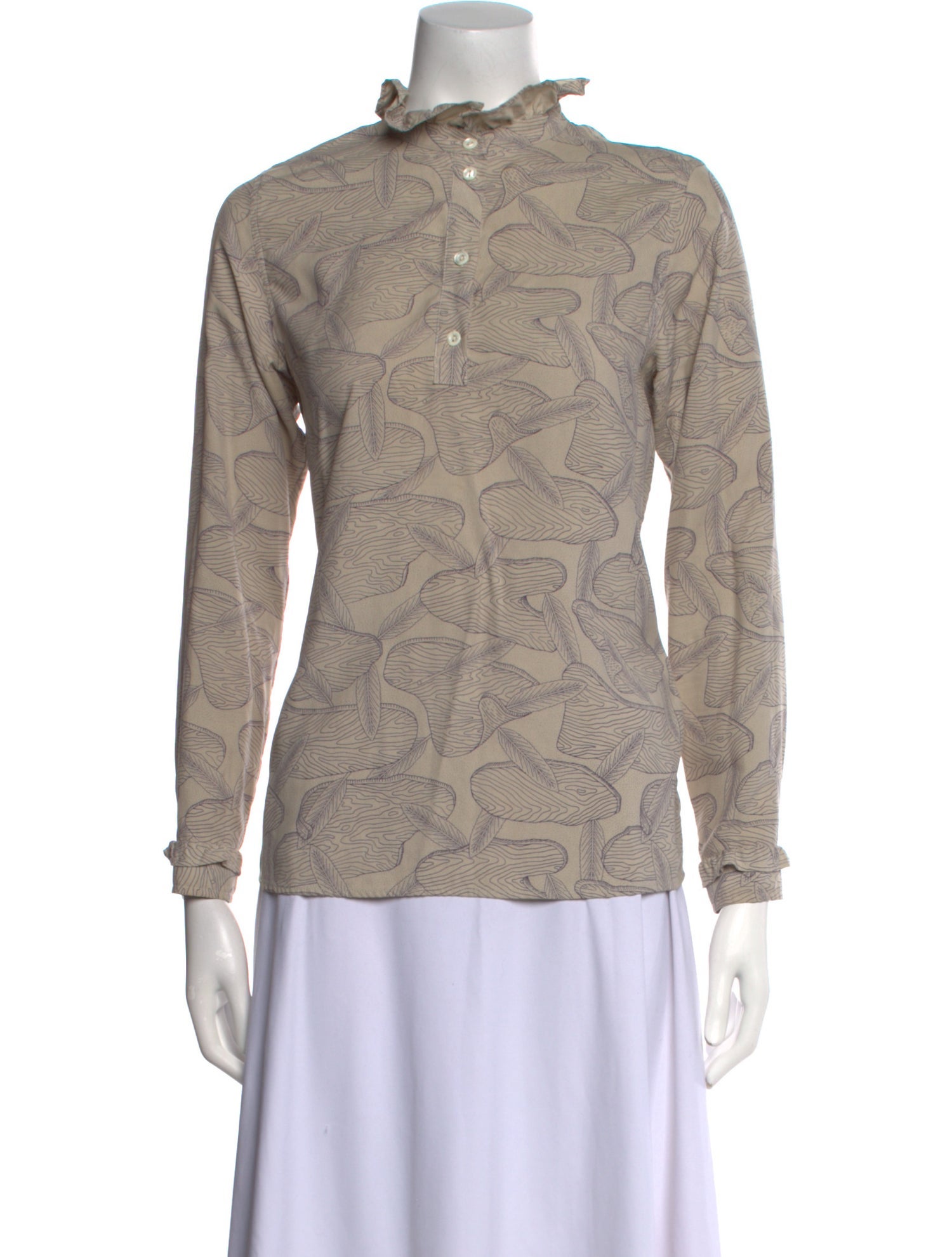 A.P.C. Silk Printed Polo