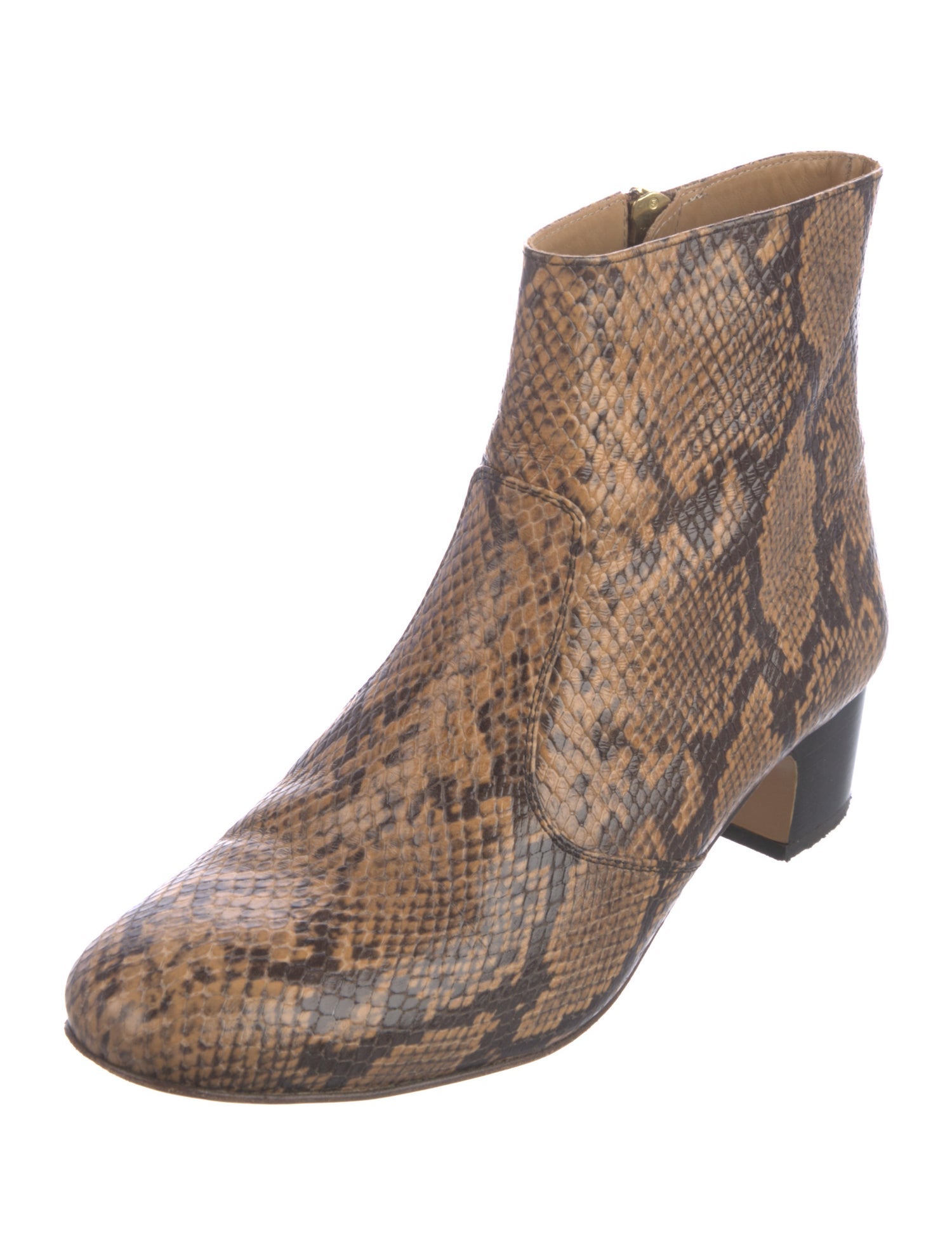 A.P.C. Leather Animal Print Boots