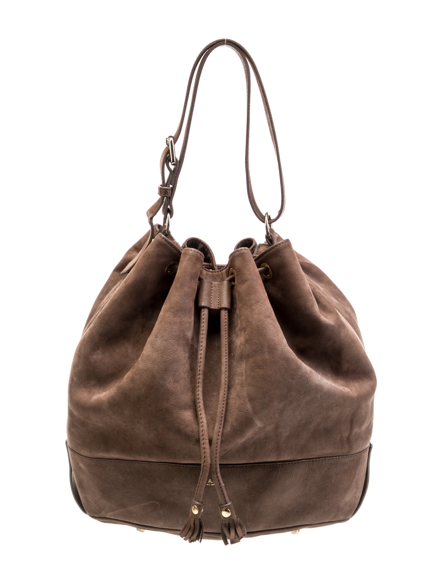A.P.C. Suede Bucket Bag