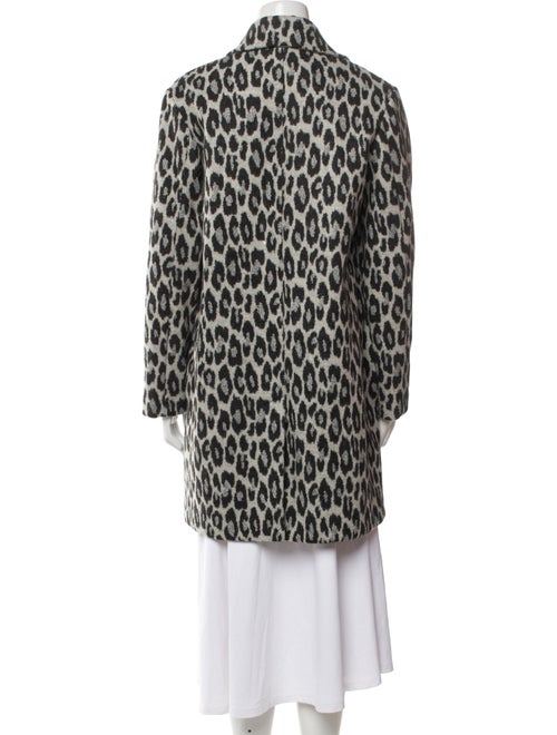 A.P.C. Wool Animal Print Faux Fur Coat