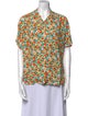A.P.C. Printed Short Sleeve Button-Up Top