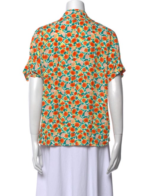 A.P.C. Printed Short Sleeve Button-Up Top