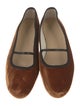 A.P.C. Velvet Grosgrain Trim Mary Jane Flats
