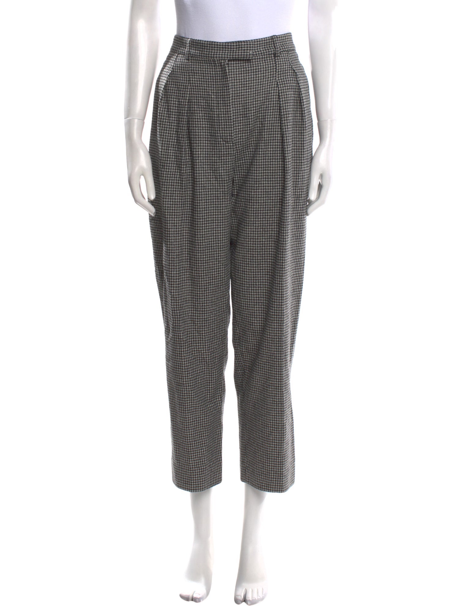 A.P.C. Houndstooth Print Straight Leg Pants