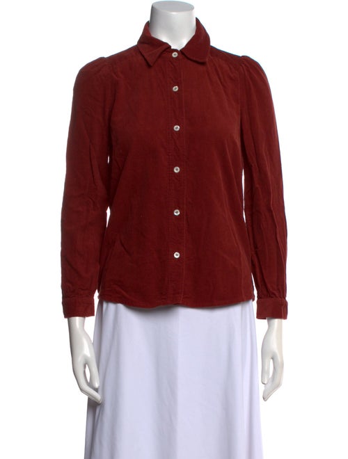 A.P.C. Three-Quarter Sleeve Button-Up Top