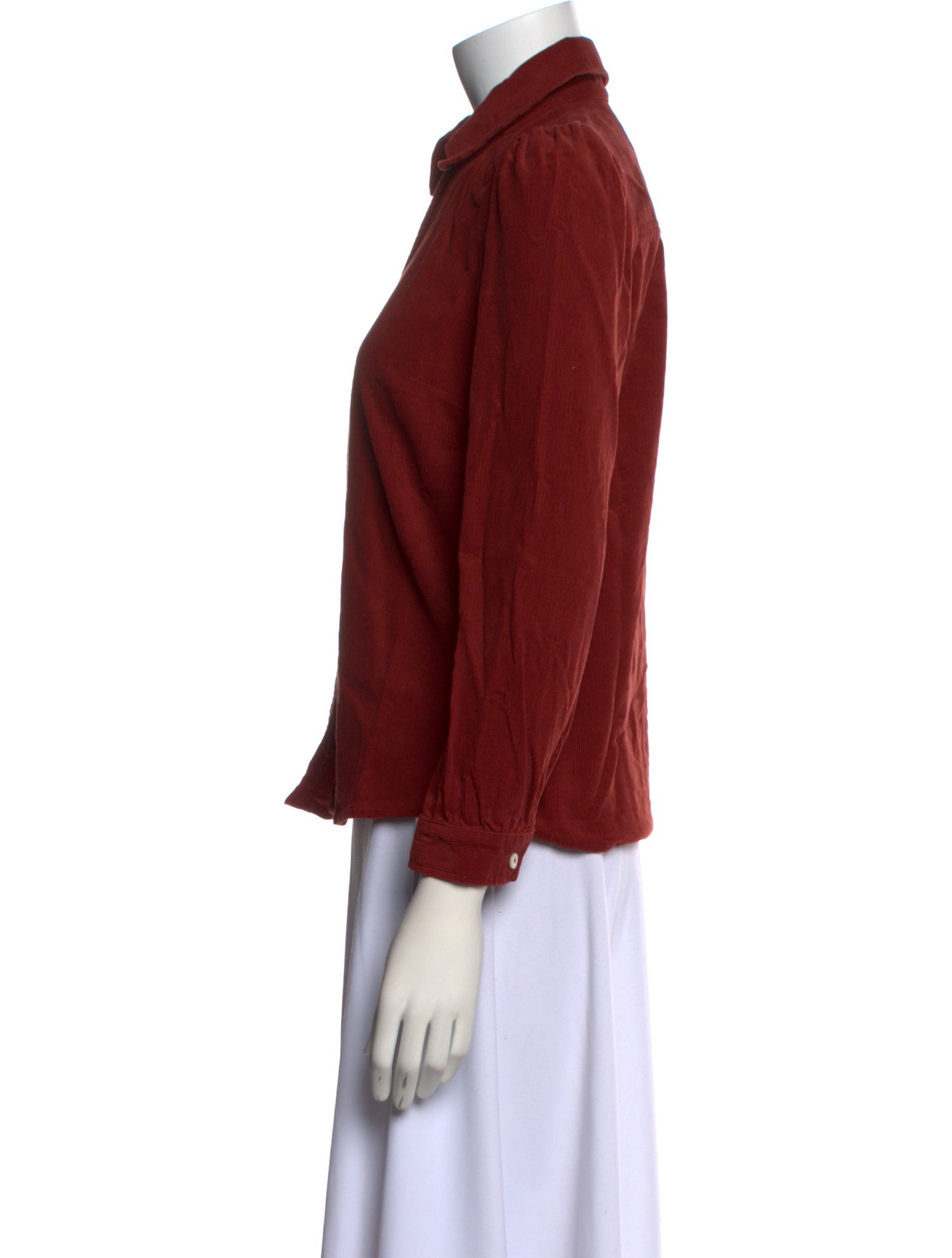 A.P.C. Three-Quarter Sleeve Button-Up Top