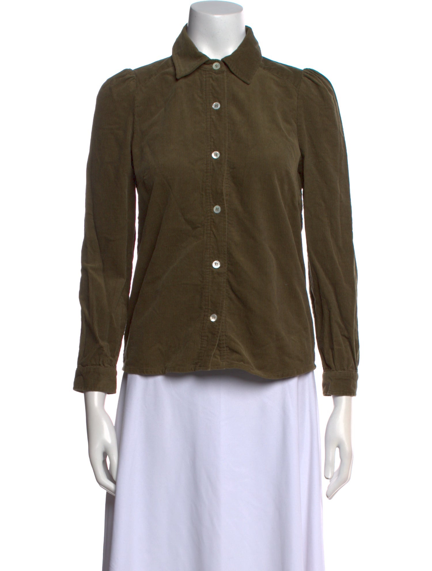 A.P.C. Long Sleeve Button-Up Top