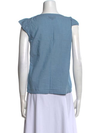 A.P.C. V-Neck Short Sleeve Top