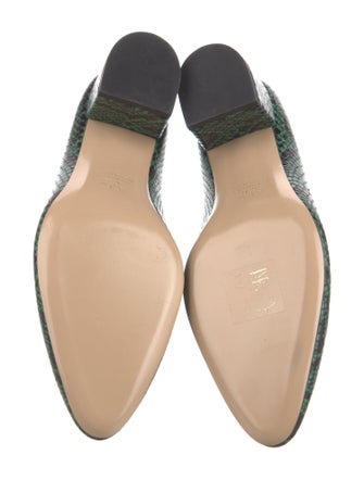 A.P.C. Leather Animal Print Pumps