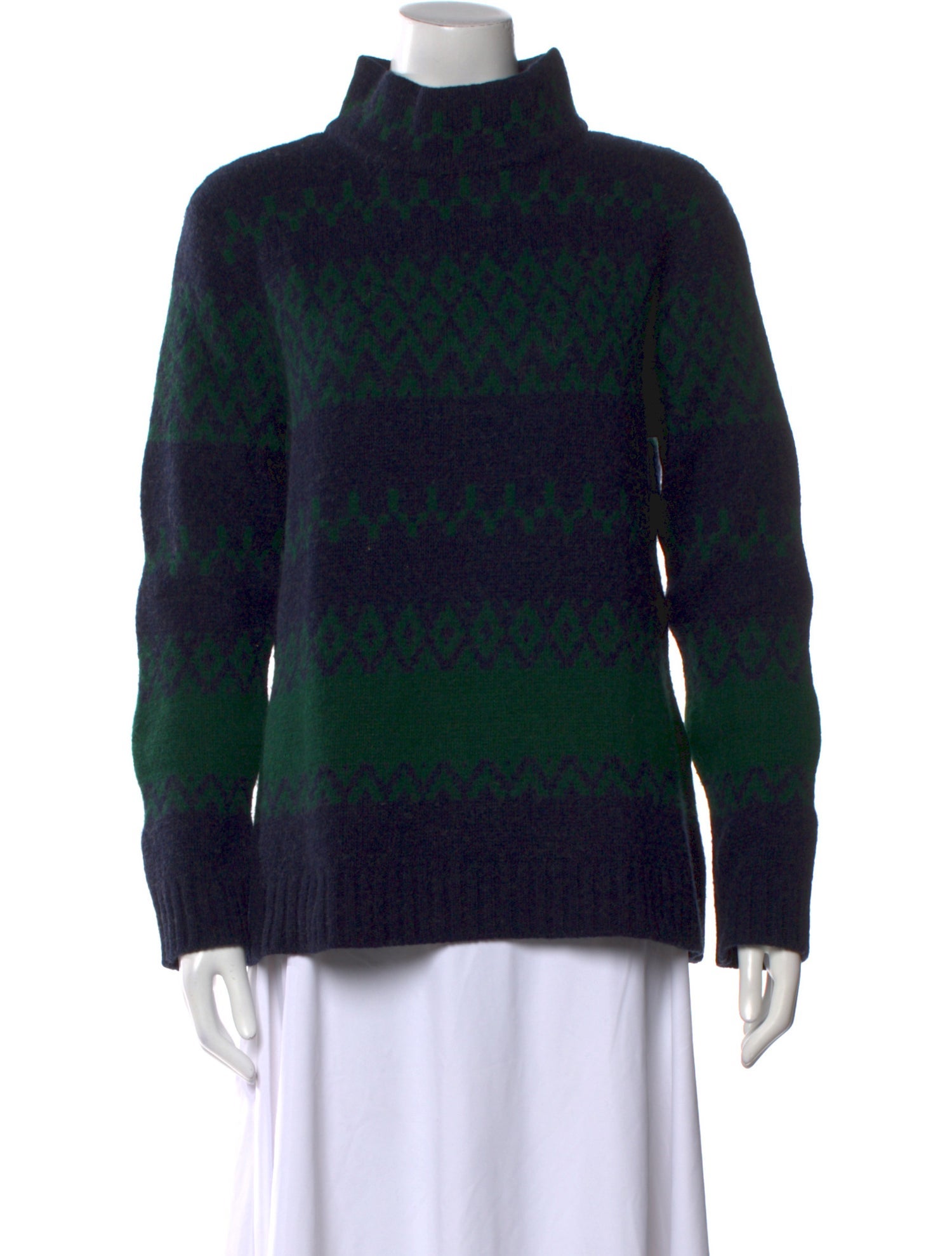 A.P.C. Wool Colorblock Pattern Sweater