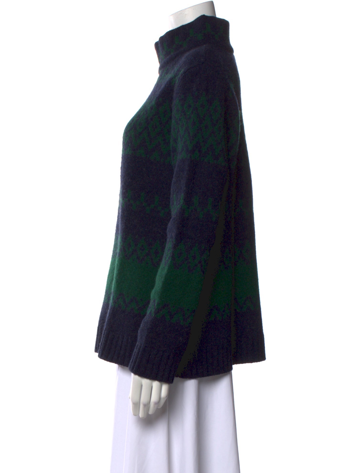 A.P.C. Wool Colorblock Pattern Sweater