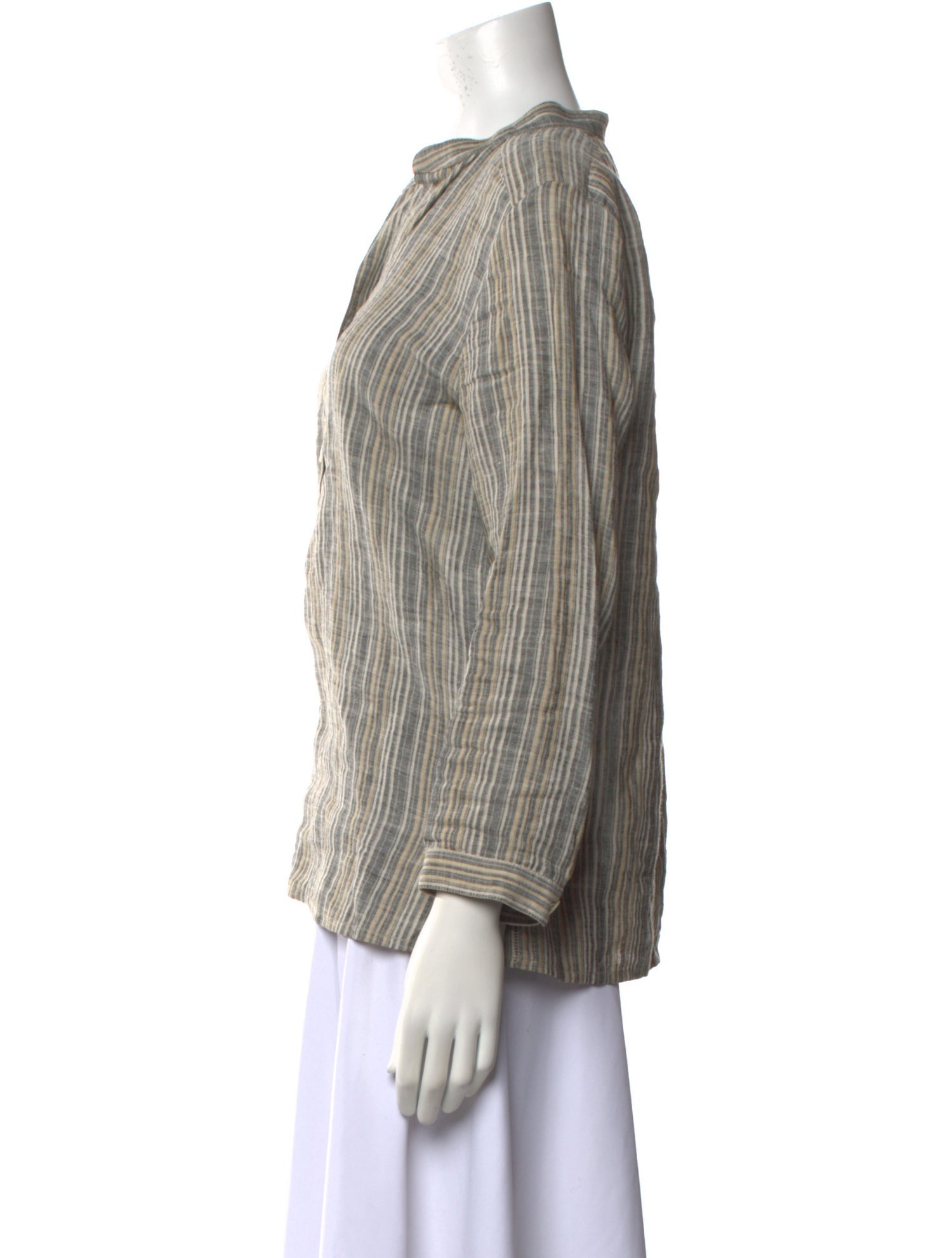 A.P.C. Linen Striped Blouse