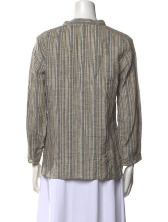 A.P.C. Linen Striped Blouse