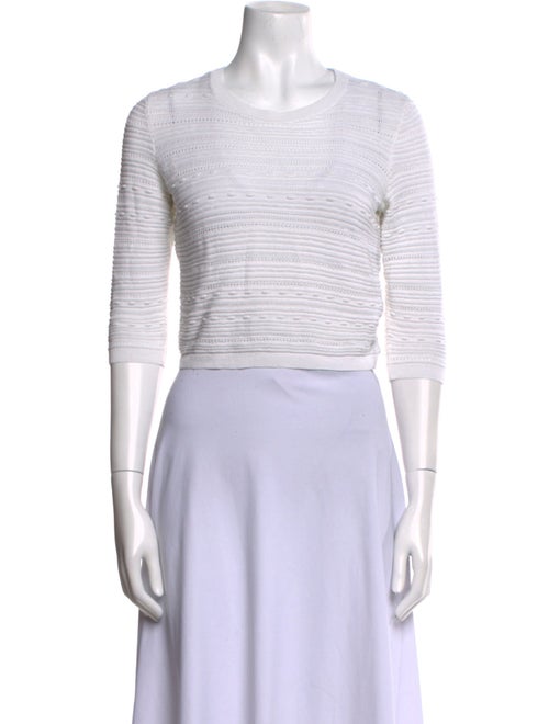 A.P.C. Crew Neck Three-Quarter Sleeve Crop Top