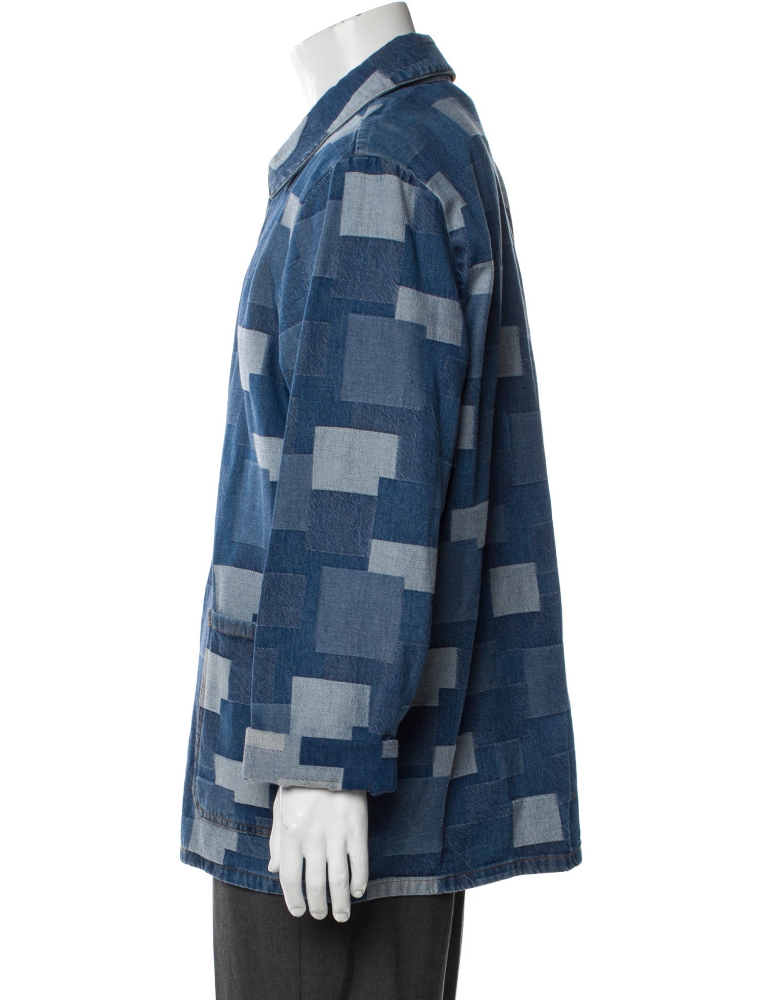 A.P.C. Plaid Print Denim Jacket