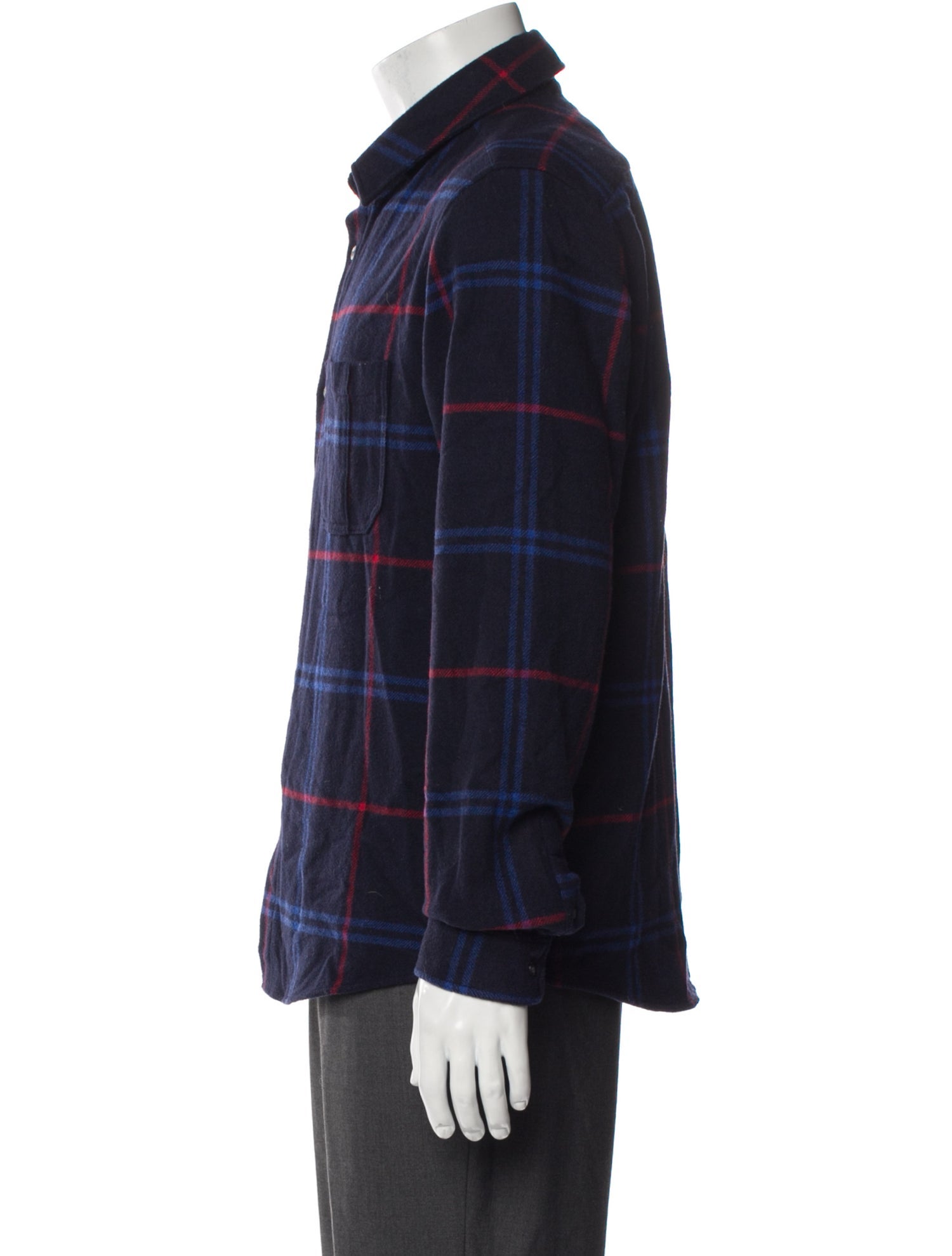 A.P.C. Wool Plaid Print Shirt