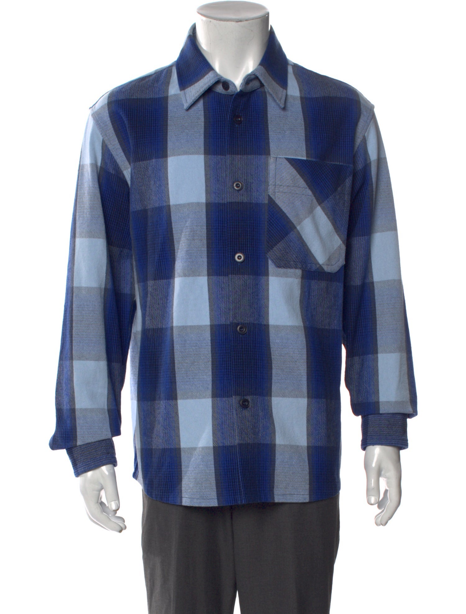 A.P.C. Plaid Print Long Sleeve Shirt